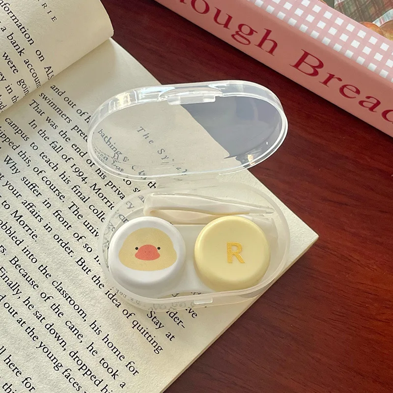 Cartoon Lens Box Cartoon Contact Lens Partner Animal Avatar Lens Holder Mini For Bathroom Office Travel