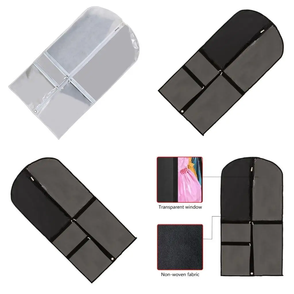 

E8BD Portable Children Dress Bag for Dance Recitals Spacious Garment Bag Clothing Hanging Cover with Multiple Pockets