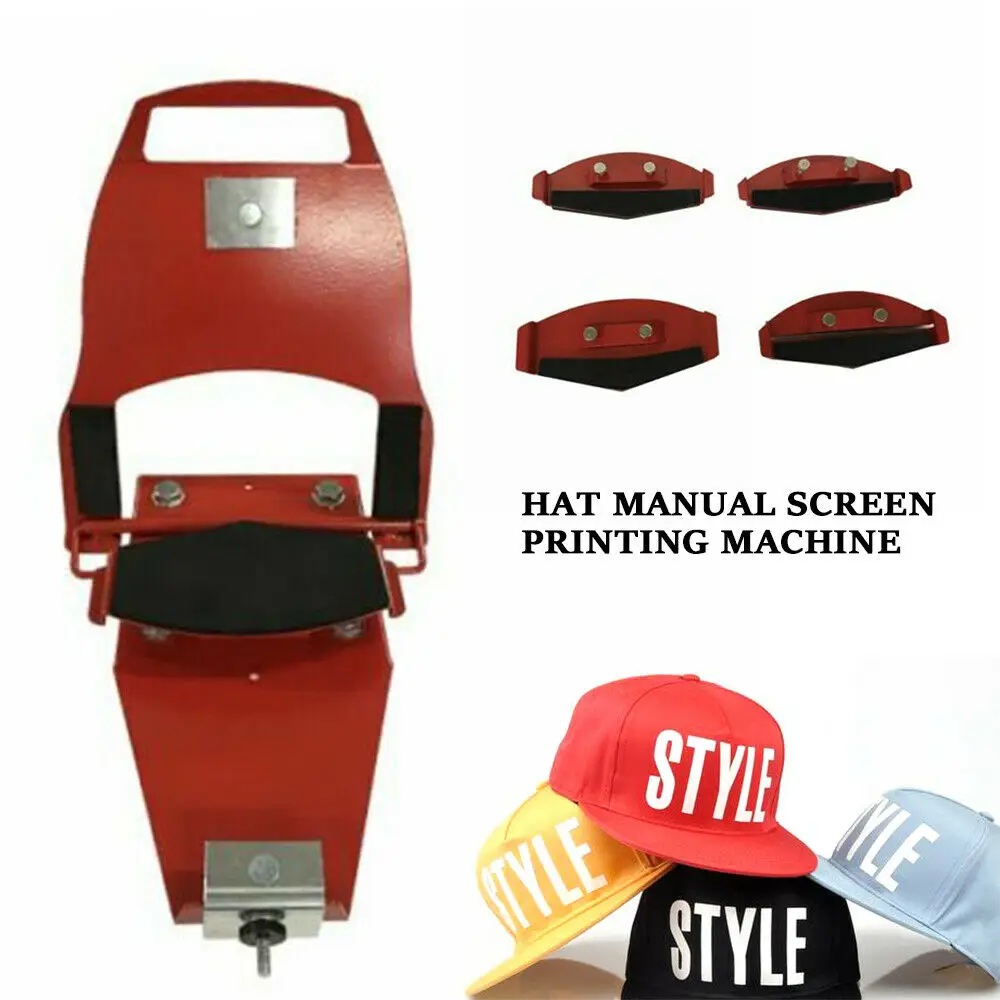 

Professional Manual Hat Screen Printing Machine, 6" x 3.375" Platen, Portable Silk Screen Press for DIY, Custom Logo, T-Shirt