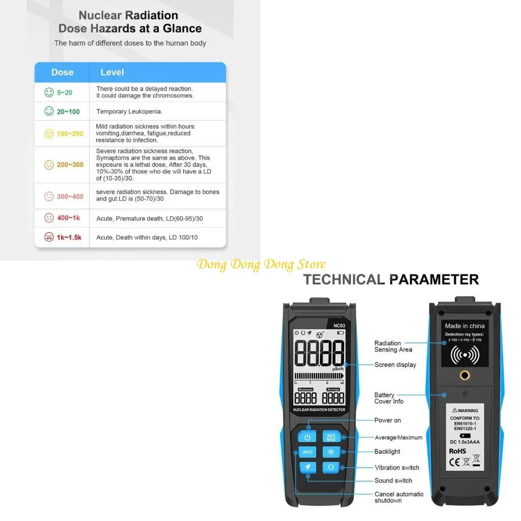

Compact Radiation Detector with Built-in Battery Radiation Detection Device Ensuring Safety in Various Environments