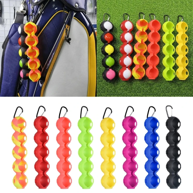 Golf Ball Holder Silicone Golf Balls Protective Cover Portable Golf Ball-Carrier Quick Release Sports Training Accessory 24BD