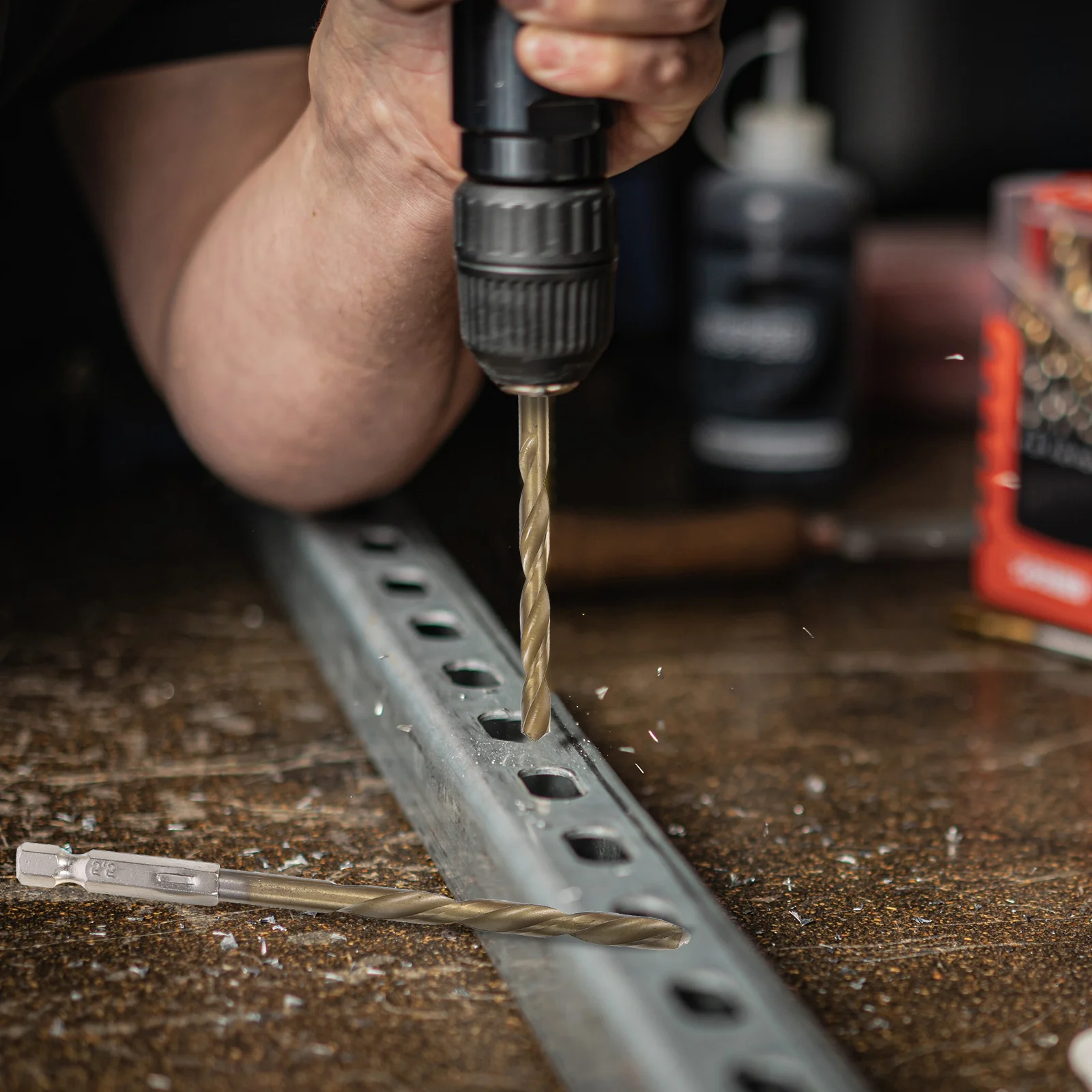 13Pcs Drill Bits Set Twisted Hex Shank Multipurpose Plastic Concrete Brick Cement Drilling Concrete Drill Bits