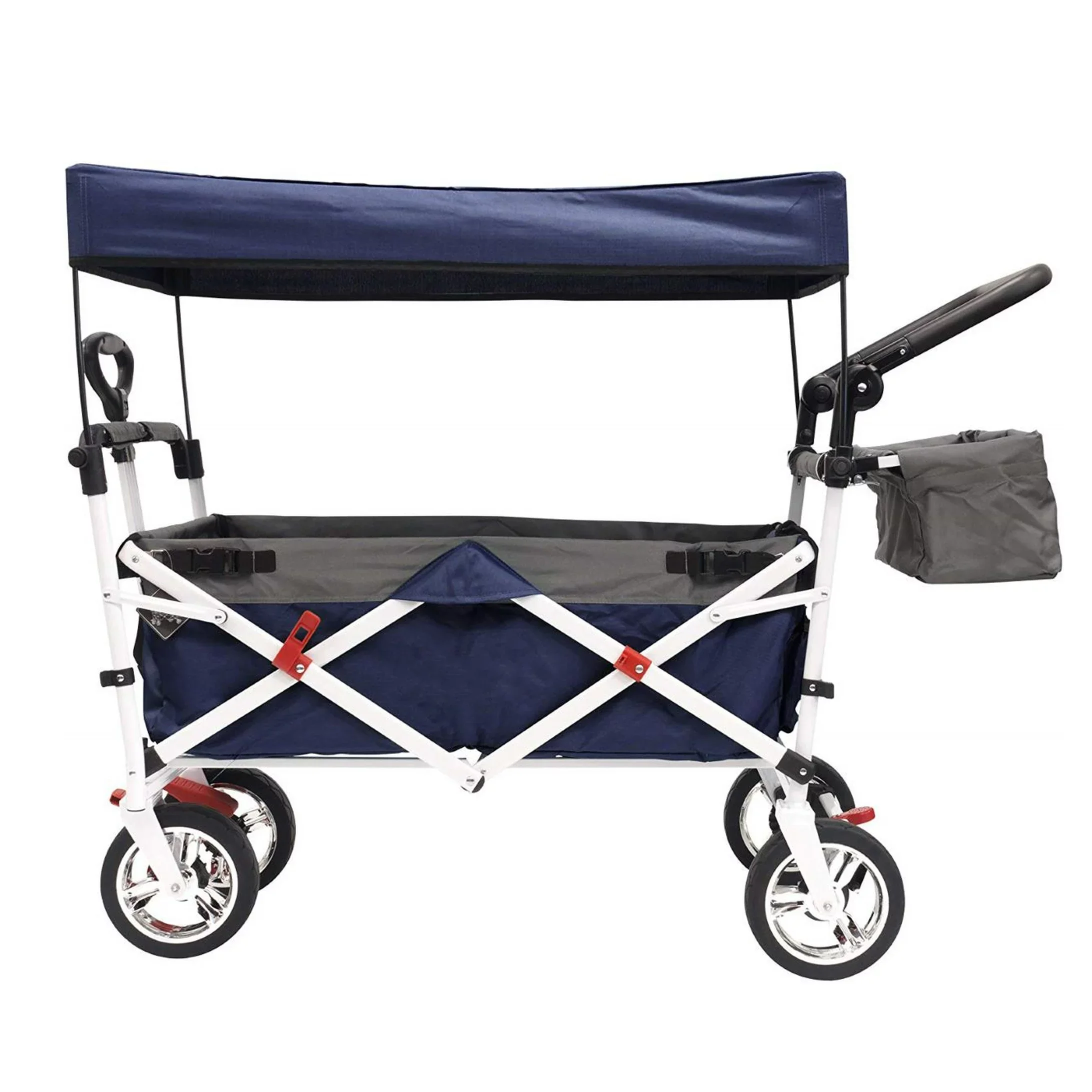 Outdoor Picnic Beach Camping Wagon Foldable Trolley  Wagon Camping  Folding Wagon With Canopy