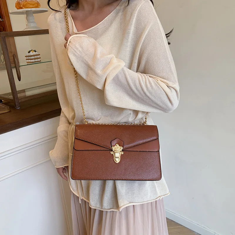 

2025 Women's High-End Chain Small Square Bag - Fashionable & Versatile, Shoulder/Underarm/Crossbody