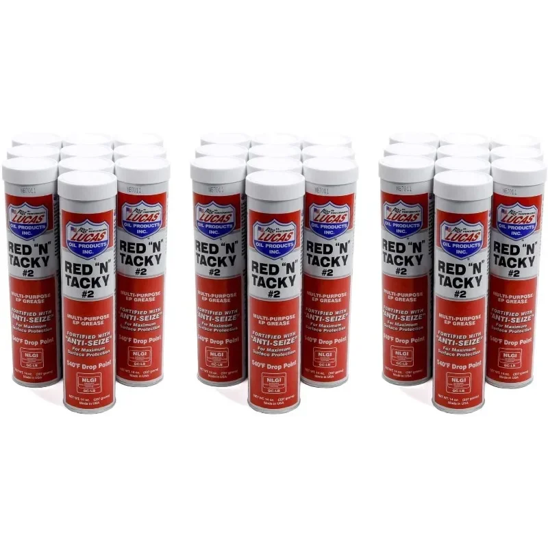 HOME.10005-30 Red-N-Tacky Grease - 14 oz. Tube, (Case of 30)