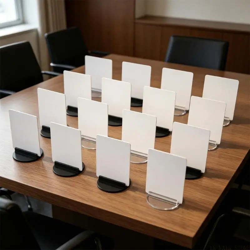 M5TC 100Pcs Game Card Holder Table Number Stand Plastic Place Card Holder For Weddings Parties And Office Event