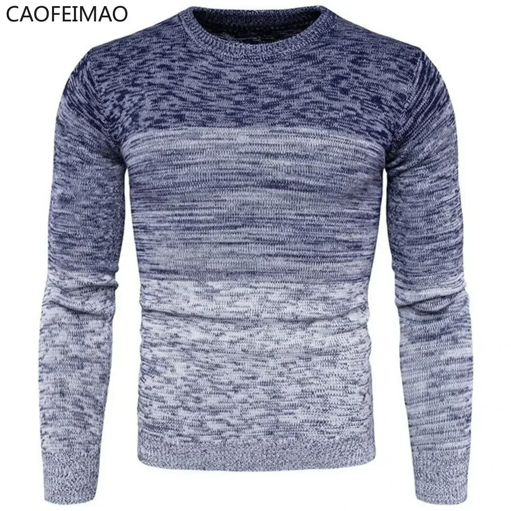 Autumn Winter Sweater Men Patchwork Warm Knitted Pullover Top Men Sweater Men Clothing кофта мужская pull homme свитер мужской