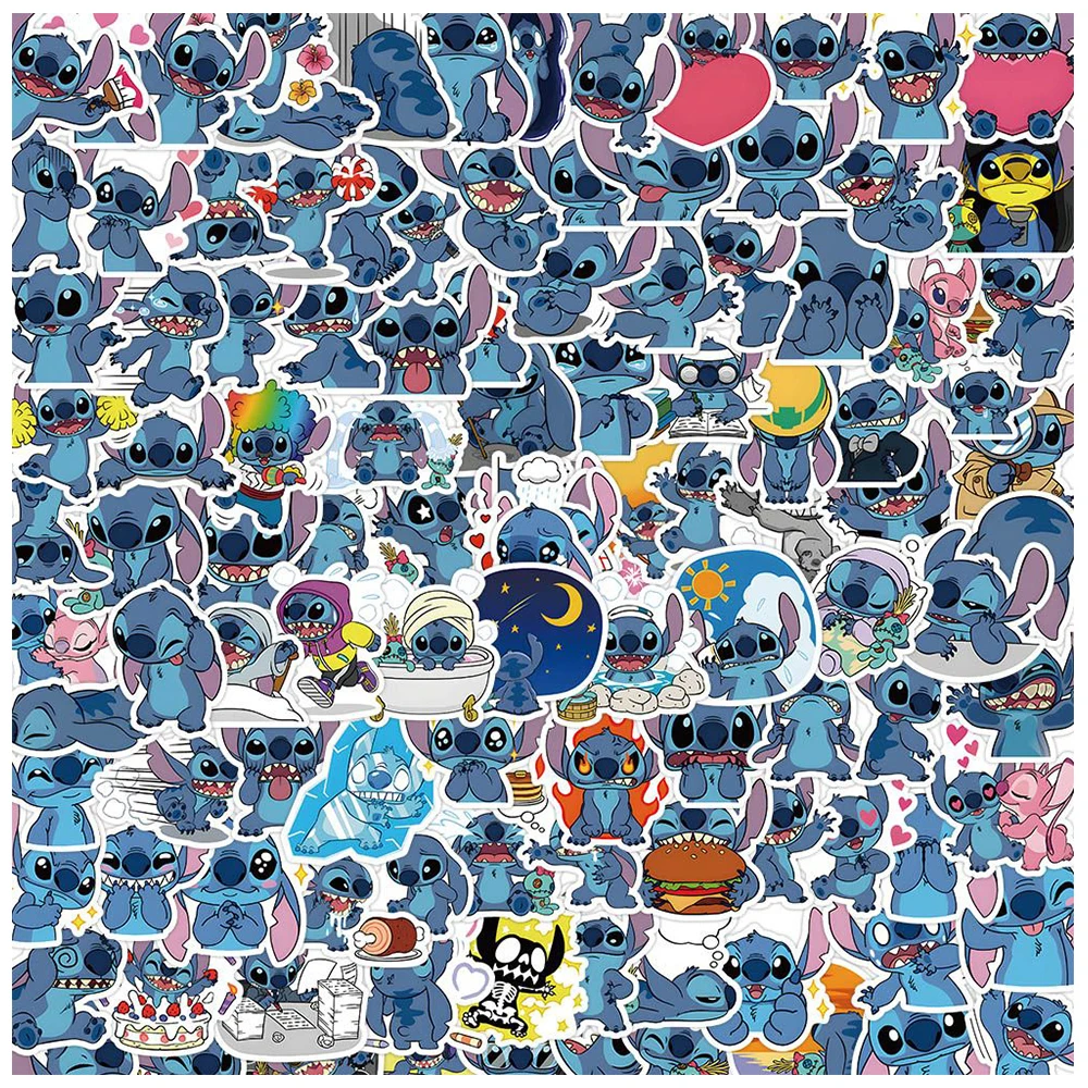 10/30/60/120pcs Cute Disney Lilo & Stitch Cartoon Stickers Kawaii Graffiti Decals for Kids Toy Phone Skateboard Suitcase Sticker