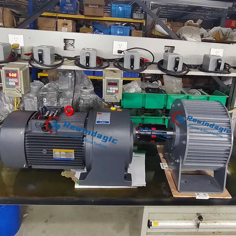 200KW 100KW 380V 400V 3Phase  Magnets Alternator Permanent Magnet Generator Dynamo With Electric Motor Complete Set DIY For Home