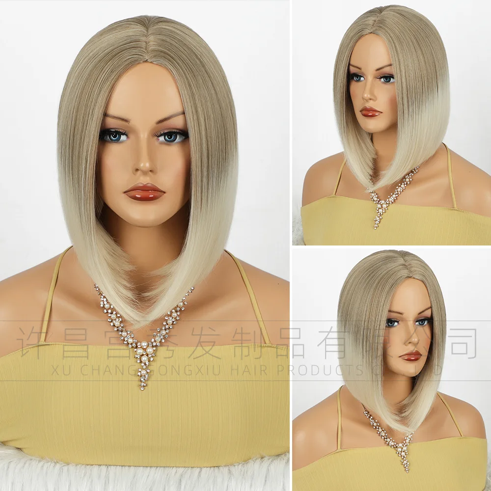 

Парик леди Бобо механизм головы парик постепенная смена парик из химического волокна головной убор