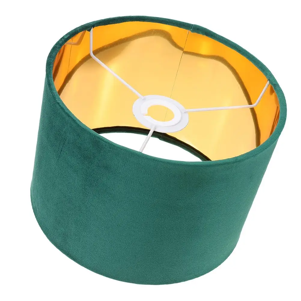

Golden Lined Dustproof Bedroom Dustproof Lampshade Decor Exquisite Cloth Cover Table Lampshade Lighting Accessories