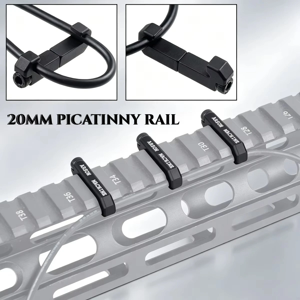 Tactical Switch Cable Clips 3pcs/Set MK Wire Guide System Picatinny Rail Handguard Wire Guide Tail Cable Clips Fixed
