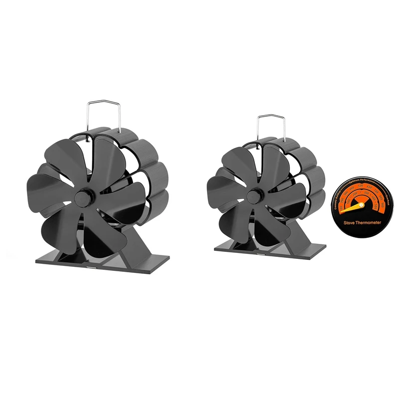 

6Blades Heat Powered Stove Fan Fireplace Log Wood Burner Quiet Fan Home Efficient Heat Distribution Fan CNIM Hot