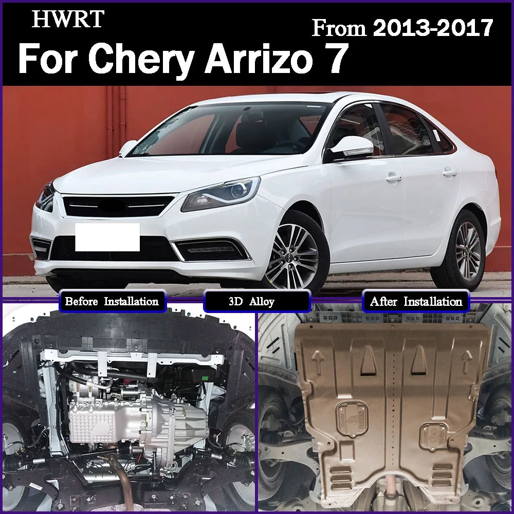 Auto Accessoires Zwart Onder Motor Guard Spatbord Board Splash Shield Modder Spatbord Plaat Panel Voor Chery Arrizo 7 2013-2017 1.6L