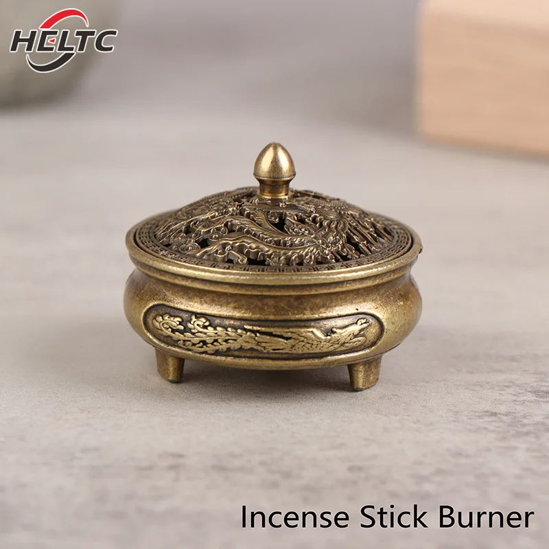 Retro Buddhist Utensils Incense Burner Lotus Incense Censer Alloy Sandalwood House Furnishings Home Office Decoration