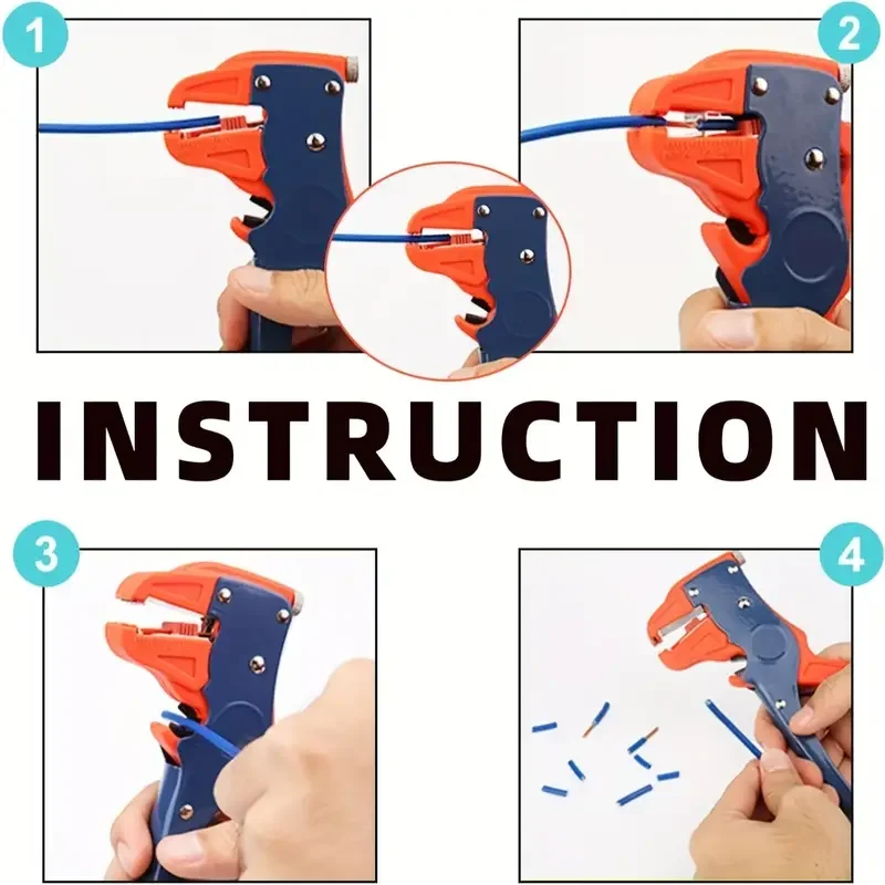 Imagem -06 - Automatic Wire Stripper para Eletricista Cortador Flatwire Stripping Plier Ajuste de Comprimento Alicate de Crimpagem 02 a mm