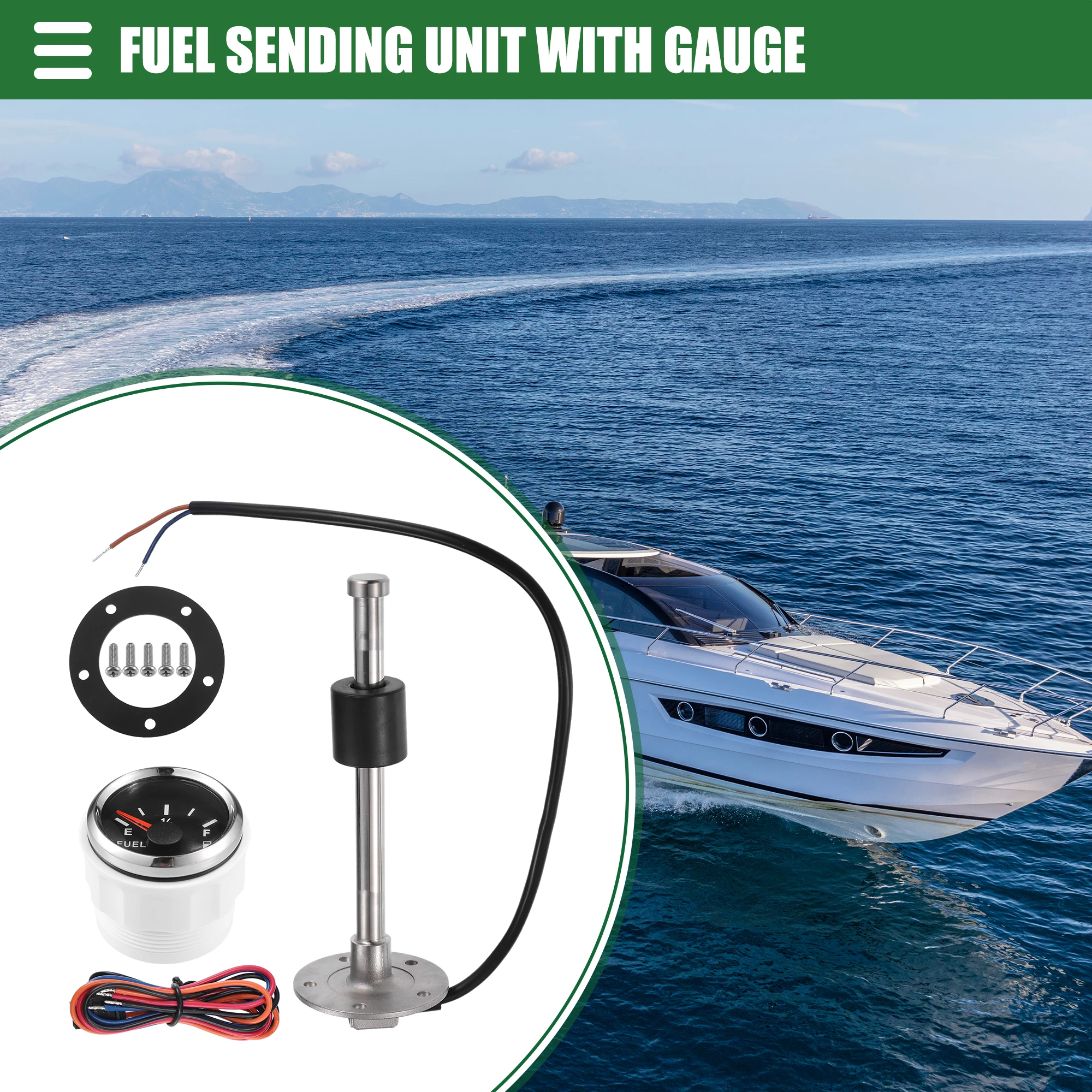 UXCELL 1 Set Fuel Sending Unit Gauge Kit Boat Fuel Level Sending Unit 7'' (180mm)