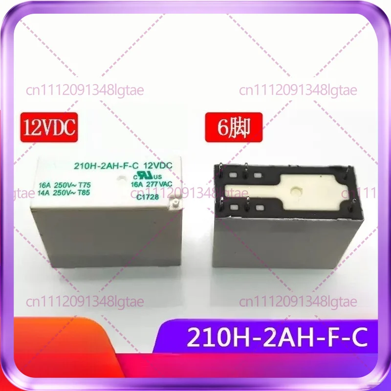 3pcs New 210H-2AH-F-C 12VDC Power Relay 12V DC12V 16A 6 Pins