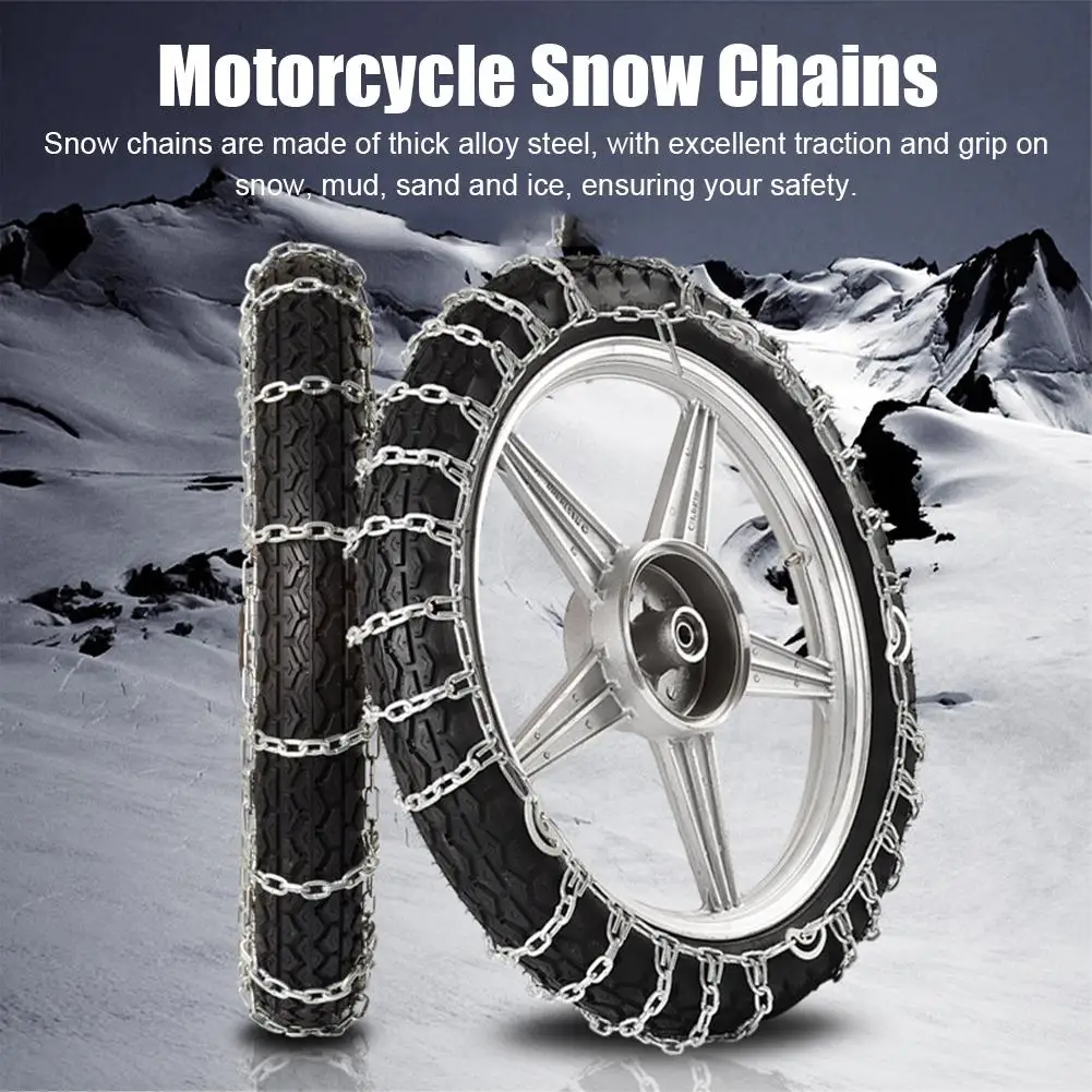 Motorcycle Snow Chains Wear-resistant Anti-skid Automatic Fixing Mud Snow Road Tire Chain Motorcycle Accessories