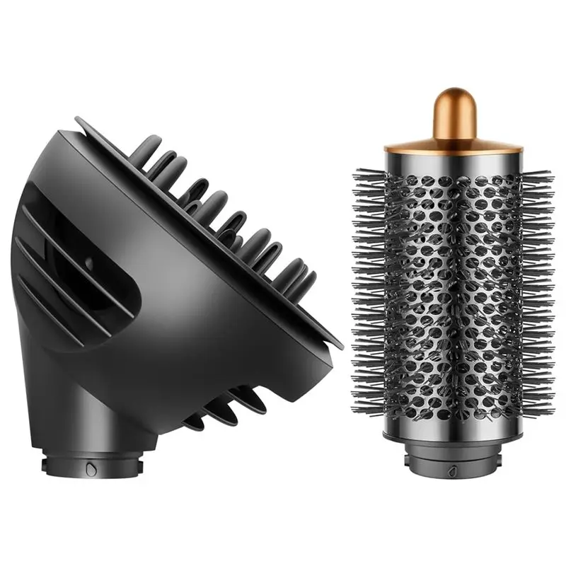

A20M Wave Curl Diffuser Black And Large Round Brush Attachment For Dyson Airwrap To Enhance Curl Definition Control Wavy