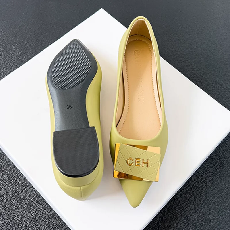 Lady Hot Sell 2024 New Shoes Fashion Designer Pumps Pointy Toe Stilettos Black Red Bride Low Heels Slip-Ons 27cm 3-45 Microfiber