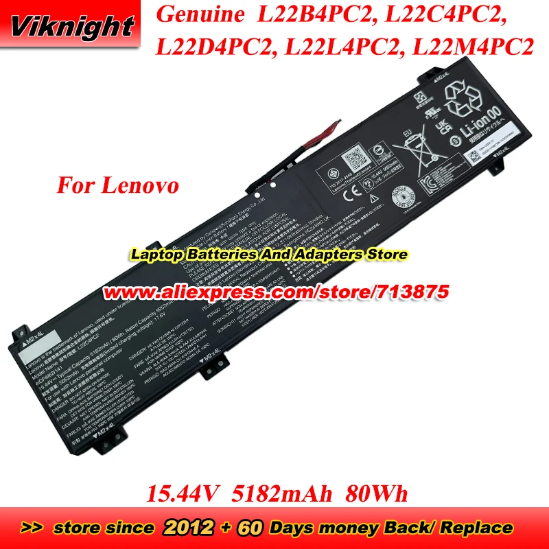 

Original L22B4PC2 L22C4PC2 L22D4PC2 L22L4PC2 L22M4PC2 Battery for Lenovo Legion Slim 5 R7000P Y7000P 2023 16APH8 IRH8 IRX8 ARX8