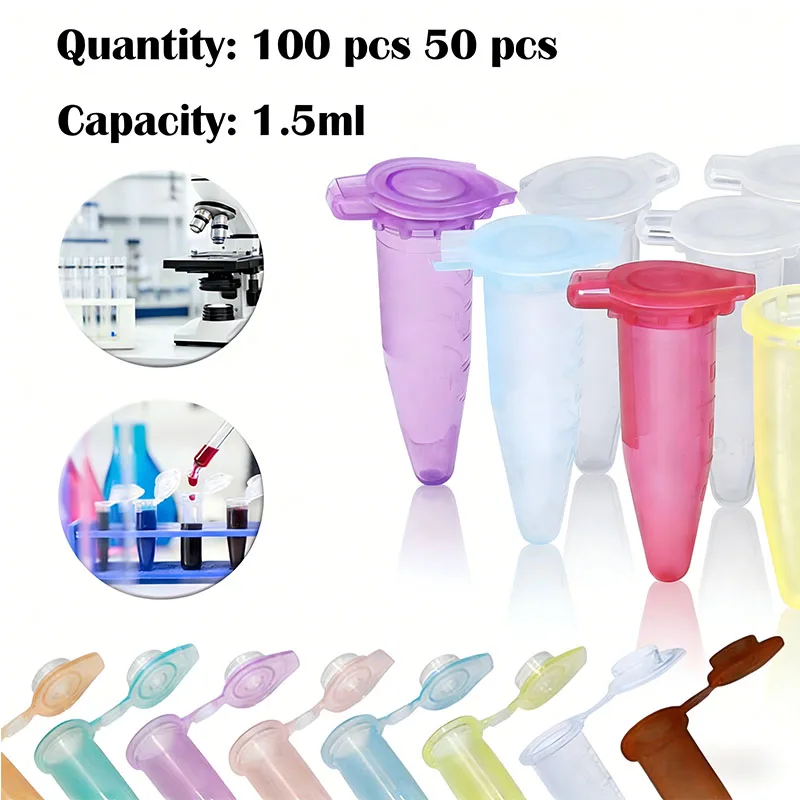 Mixed Color Plastic Centrifugal Test Tube 1.5ml Vial with Sn