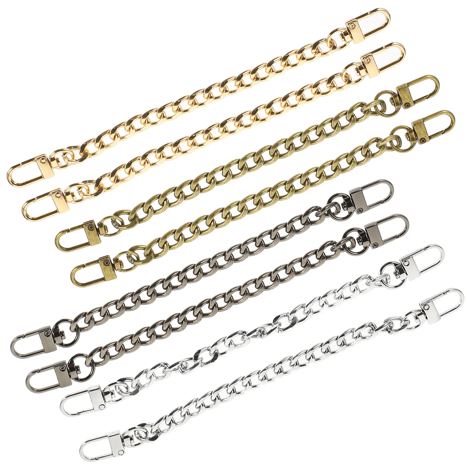 8 قطعة استبدال حقيبة سلسلة معدنية مشبك مسطح حزام لحقيبة اليد محفظة DIY ملحق انفصال سلسلة الكتف حلية