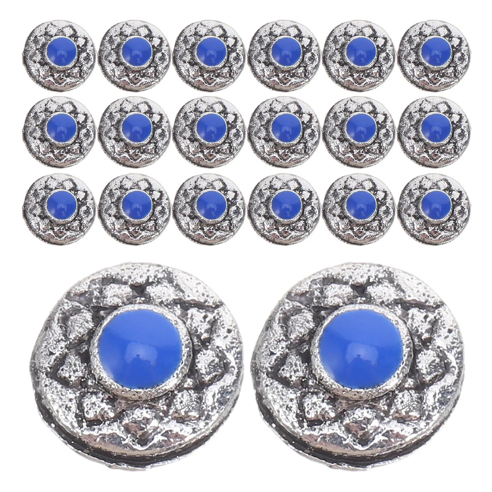 60Pcs Retro Manicure Charms Unique Turquoise Crackle Vintage Nail Decorations DIY Nail Art Supplies for Women Nails