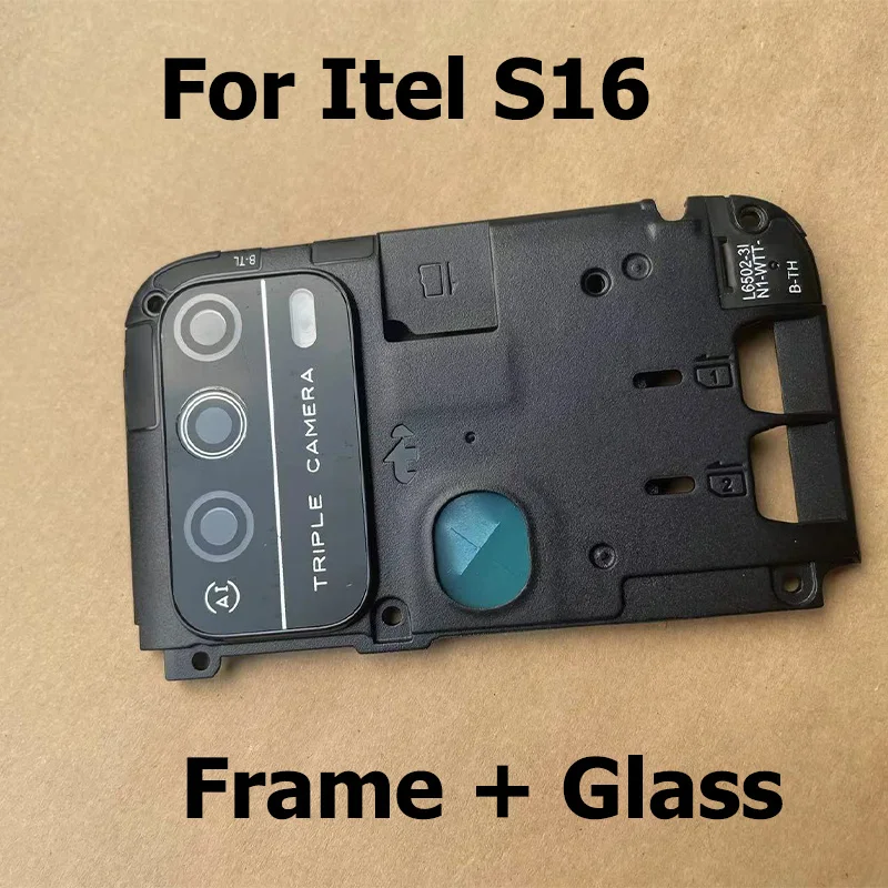 Rear Camera Glass Lens Back Camera Glass With Frame Holder Cover Replacement Repair Parts For Itel S16