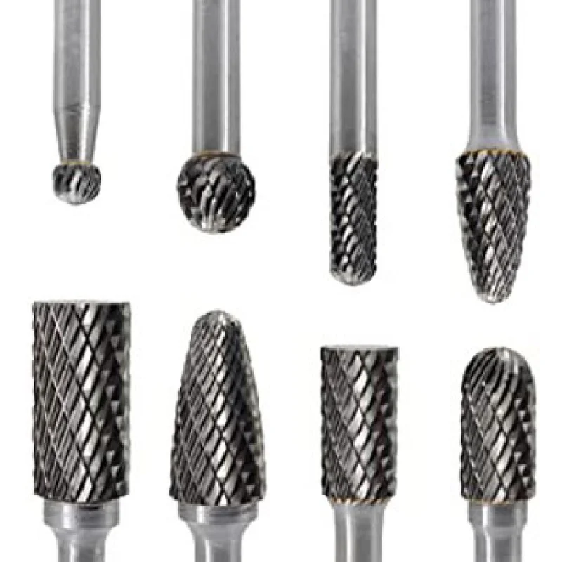 1/4'' Double Cut Tungsten Steel Carbide Rotary Burr Die Grinder Shank Bit Set Abrasive Tools from US