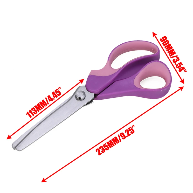 Chisel Pinking Shears Cloth Cutting Tailor Zigzag Scissors Fabrics for Sewing Clothes Zig Zag Leather Stationery Cutter Paper