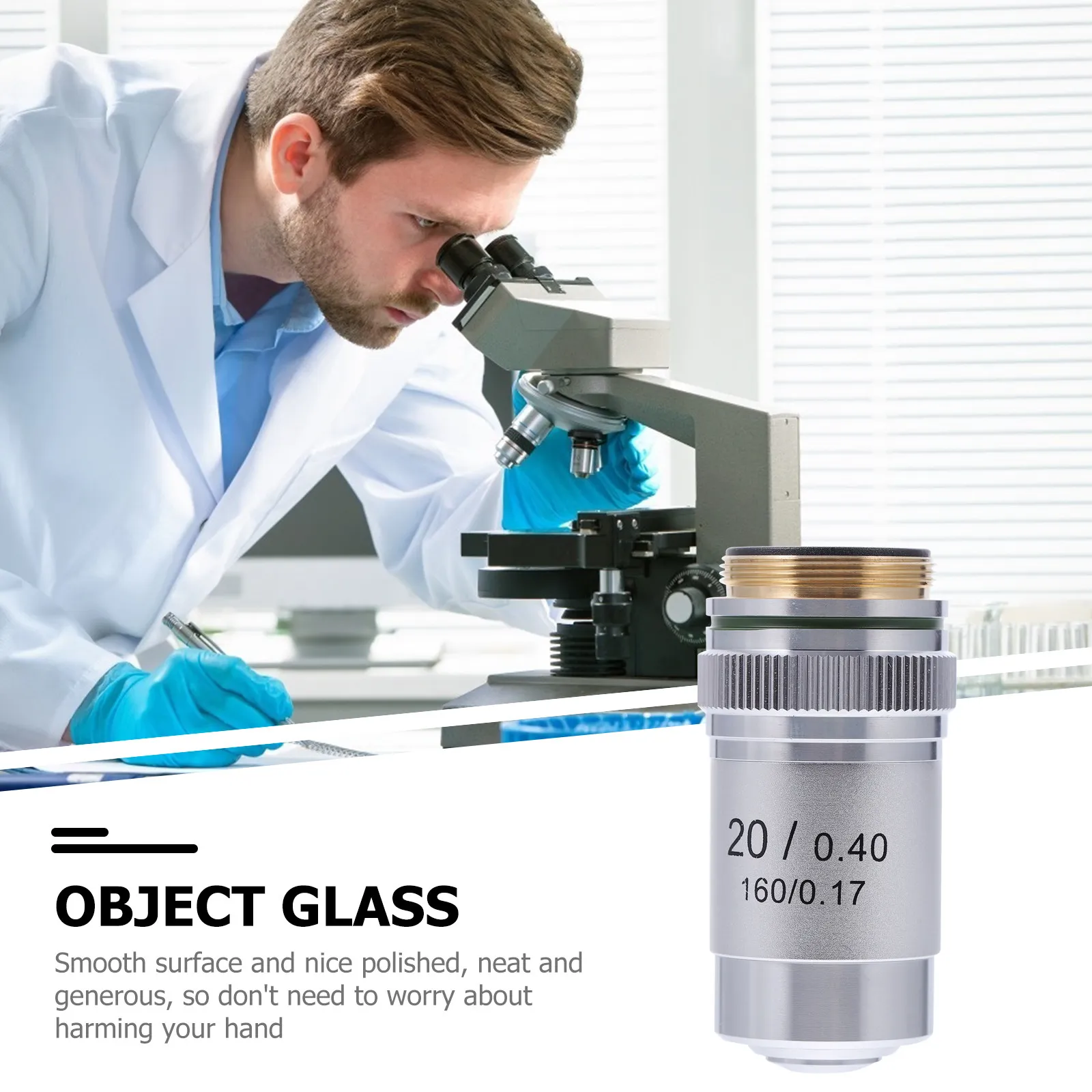 20x Objective Lens Excellent Workmanship Good Experience Easy Convenient Install Use Microscope Object Glass