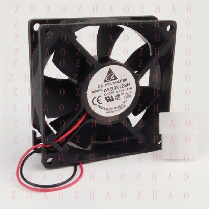 

L+ 1pcs for Delta AFB0812SH 80mm 8025 80x80x25mm 12V 0.51A DC Brushless Cooling Fan