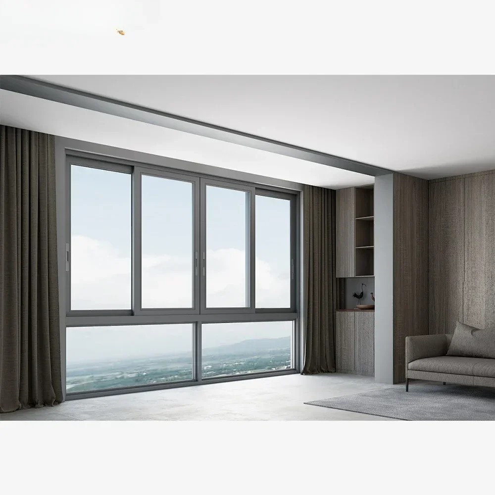 #Soundproof Sliding Window Aluminum Alloy Bedroom Living Room Kitchen Hotel Apartment Vertical