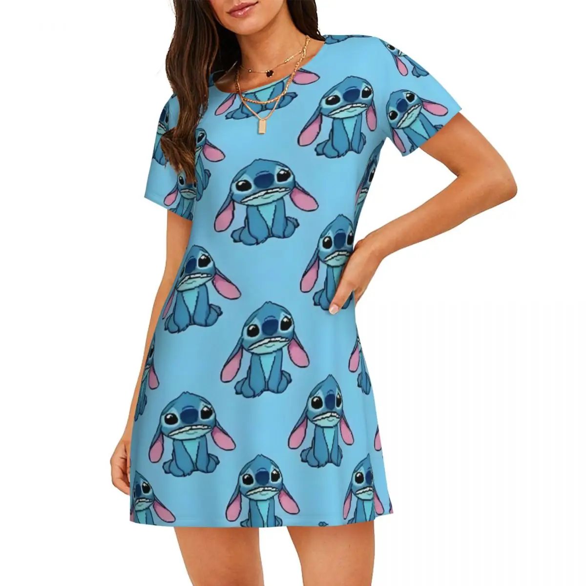 

Custom Stitch Sleepshirts For Sleeping Travels Loose Sleepdress Pajama Comedy Cartoon Dress Soft Nightdress Sleepwear