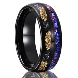 New Black 8MM Tungsten Carbide with Men's Ring, Men's Wedding Band for Daily Engagement Wedding Wear