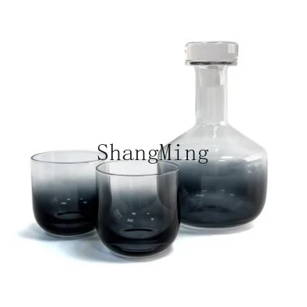 

DSA set of foreign wine glasses wine sets bottle jugs crystal glass gray wine glasses exhibition hall model cabinet ornament