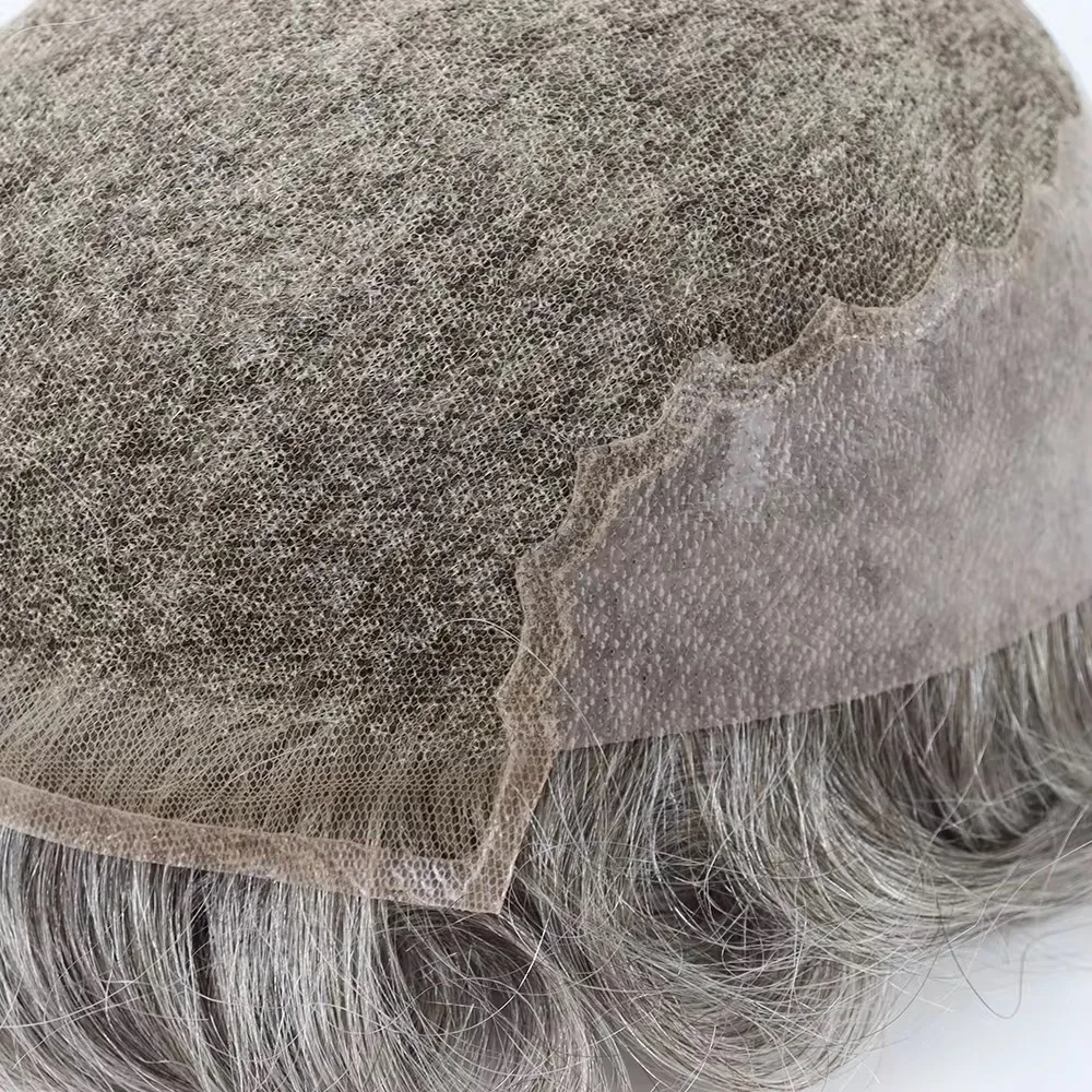 

Дышащий мужской парик из швейцарского кружева спереди и с двойными узлами # 1b65 # 1b80 черный, серый мужской парик, 100% натуральные волосы, человеческие волосы