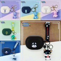 for Realme Buds Air 6 Pro , Air6 , Air 5 Pro , Air5 Silicone Case Black Dog Earbuds Soft Protective Cover Skin with Pendant