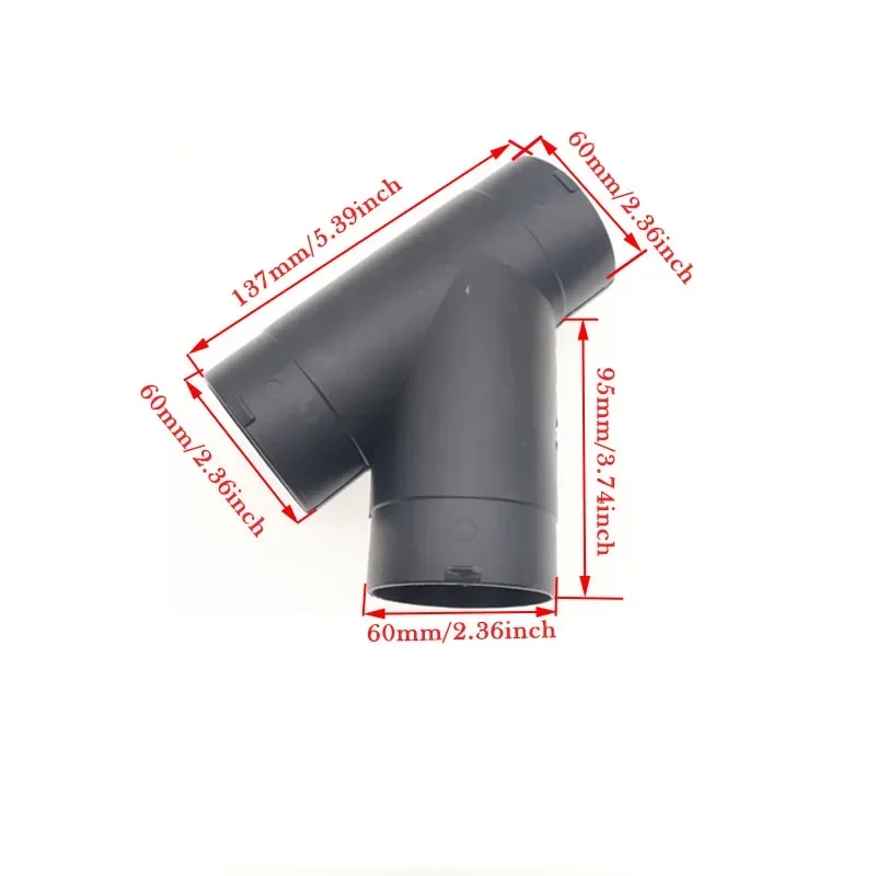 Conector de saída de duto de ventilação de ar, 60mm/75mm, ramo t, para webasto, ar, diesel, aquecedor de estacionamento, exaustão com válvula