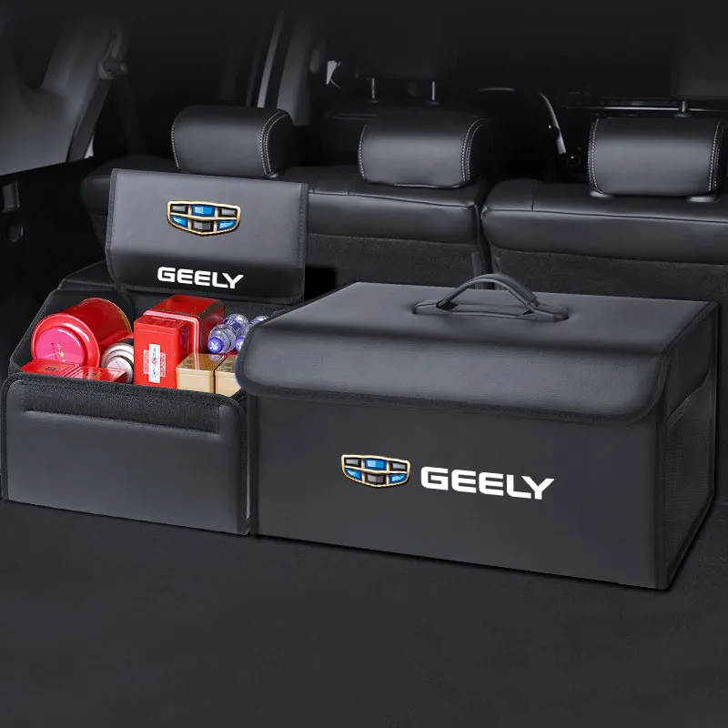 1Set  Car Trunk Organizer Box Foldable Storage Tidying Bag Accessories For Geely Boyue Haoyue Vision-X3 New Emgrand Vision