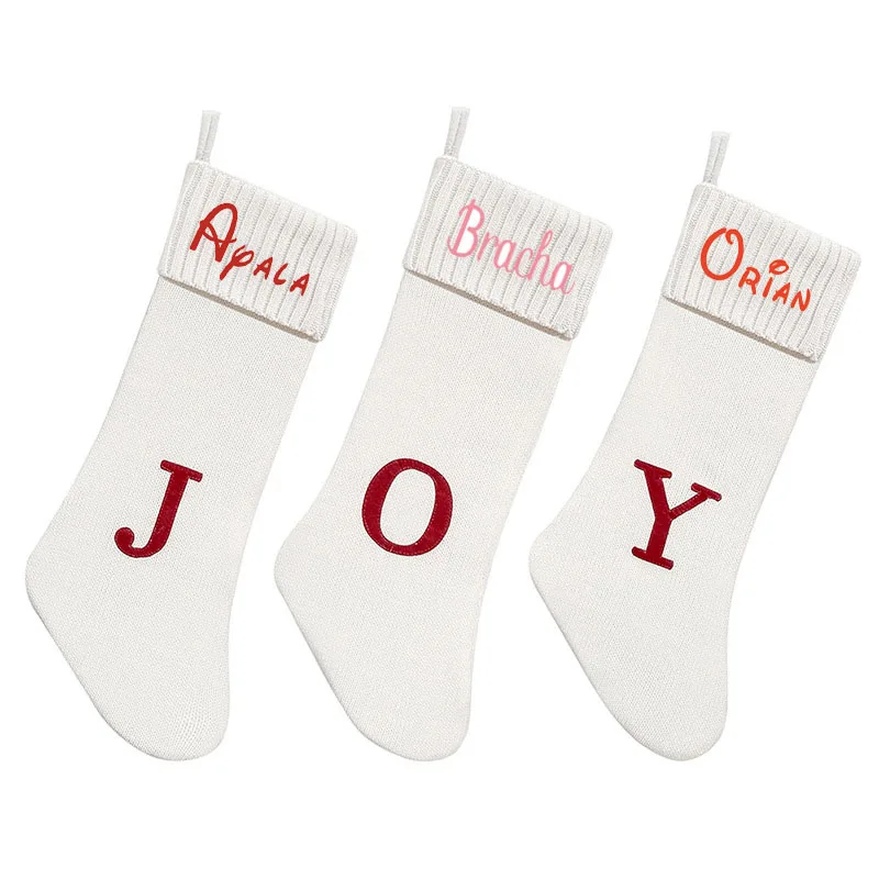 

Personalized Printing knitting Yarn Hanging Accessories Gift bags Christmas Decorations Christmas Socks Pendant Gift Bags
