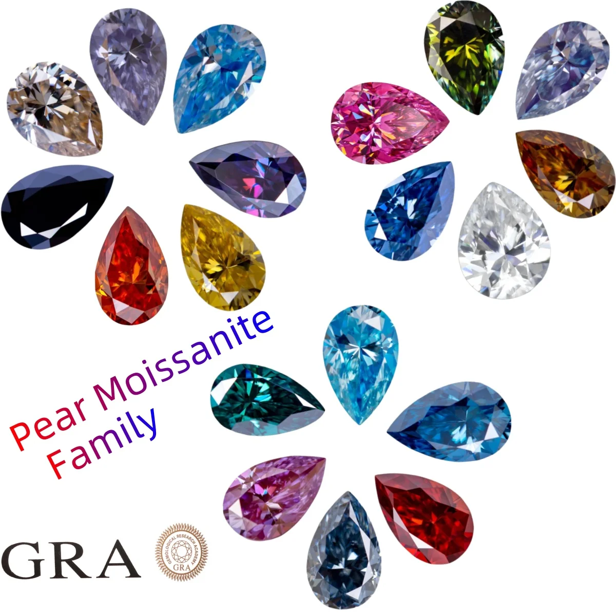 

Pear Cut Moissanite 0.5~5.0ct 4x6mm~9x13mm Loose VVS1 GRA Charms Fine Gemstone For Jewelry Women Rings Earrings Make