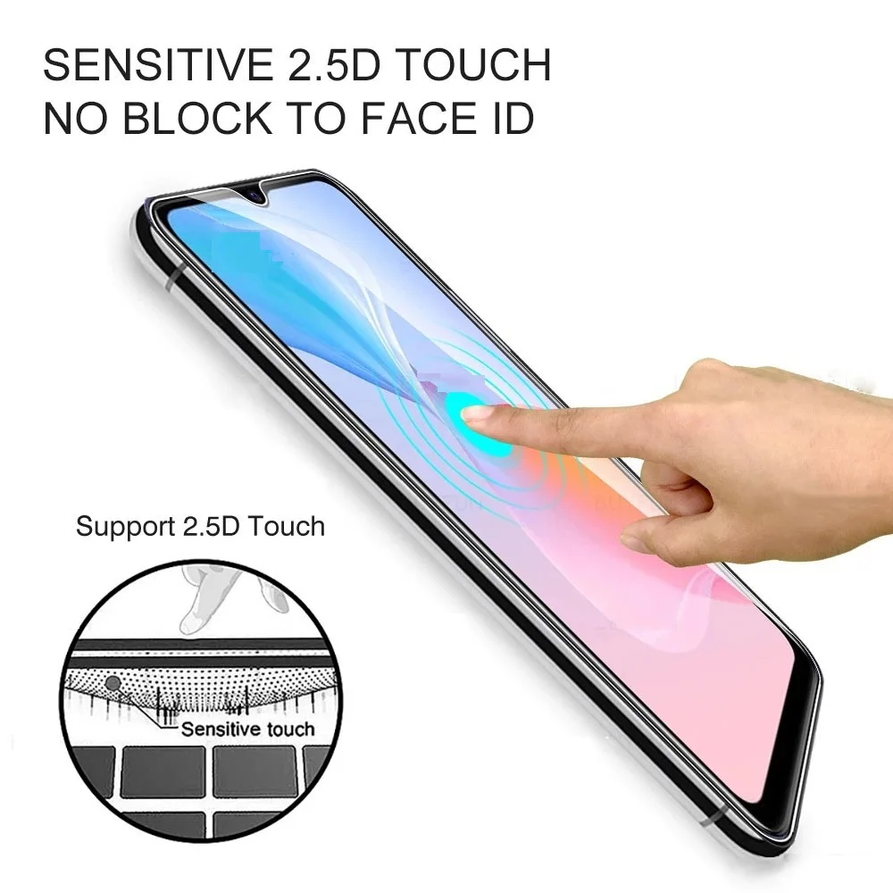 10D Tempered Glass For Vivo Y21S Screen Protector For Vivo Y31 Y21 Y20 Y20S Y20i Y53S Y33S Y12S Y11S Protection Film Cover