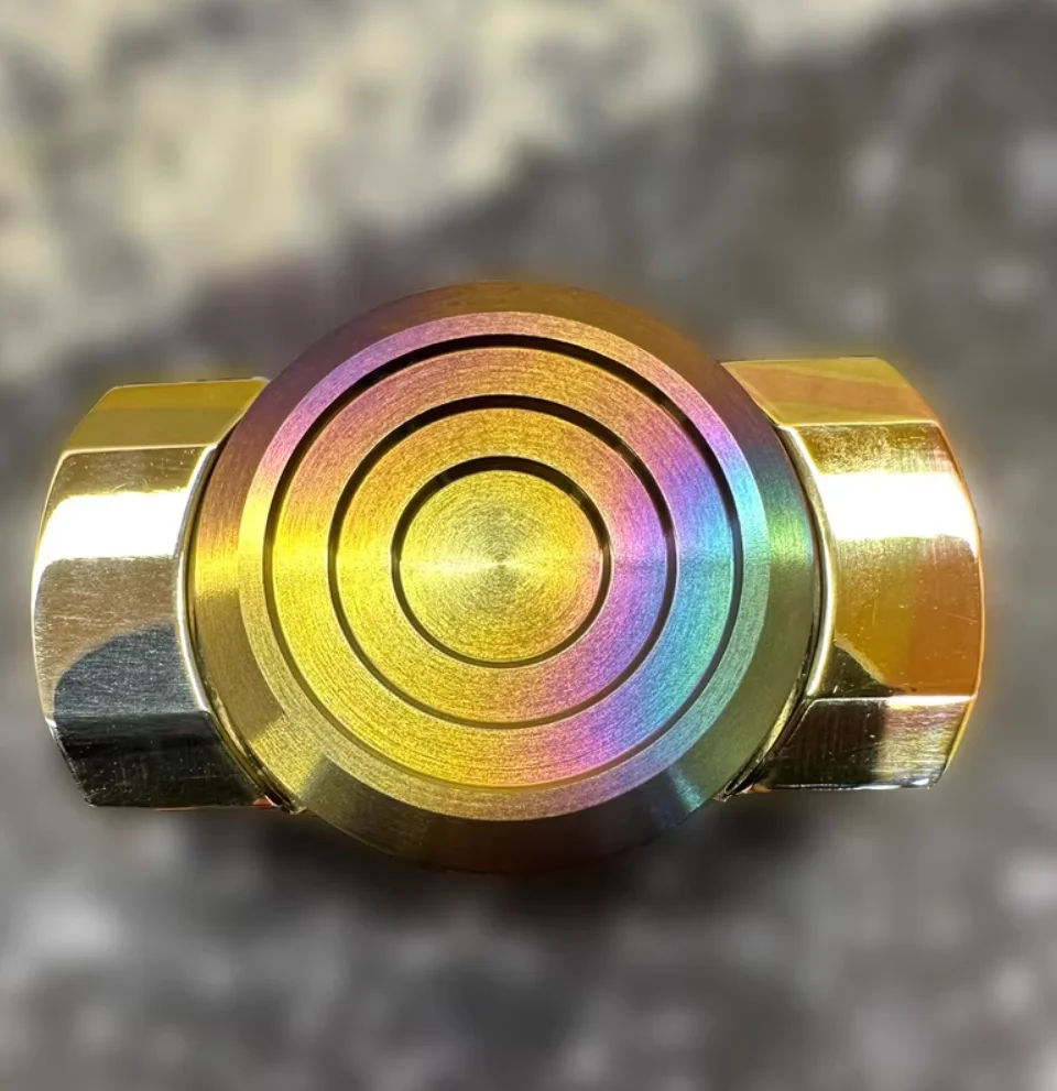 تستخدم EDC mokume الجسم الزرك زر سبينر تململ لعبة الضغط #1