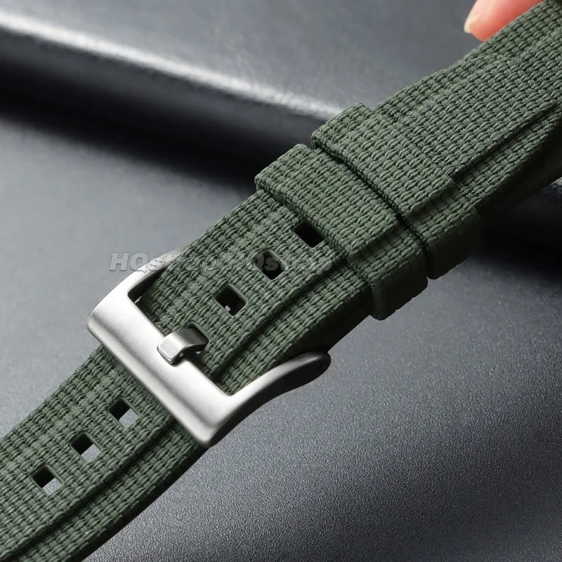 FKM-Gummi-Uhrenarmband mit gebogenem Ende, 20/21/22 mm, strukturierte Oberfläche, hochwertiges Fluorkautschuk-Armband für Seiko und Rolex, Schnellverschluss. – Detail 9