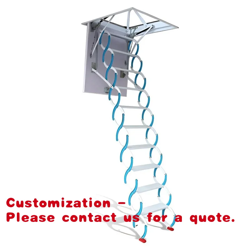 Customize.Home Retractable Ladder Fully Automatic Foldable Hidden Stairs Compatible Modern Indoor Loft & Home