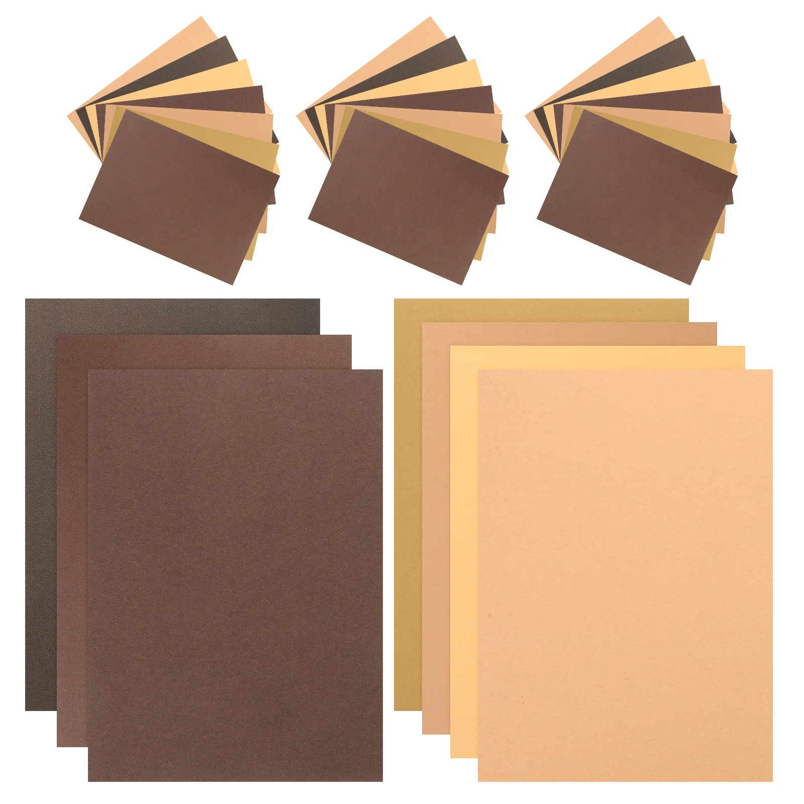 

35 Pcs Children's Handmade Paper A4 Brown Thick Craft Papers for Greeting Cards Scrapbook DIY Projects Background Drawing