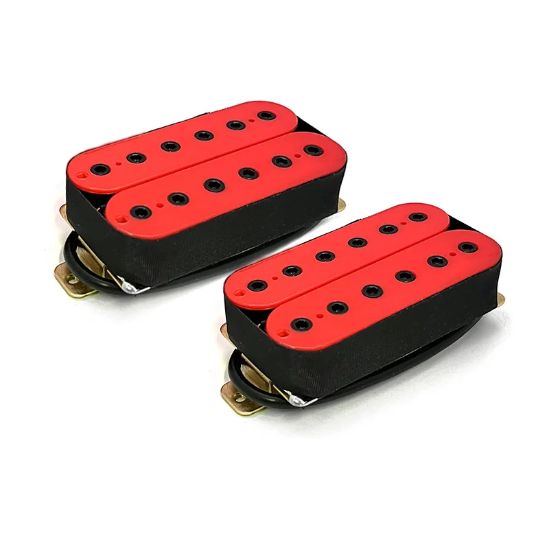 Electric guitar double coil, double block pickup, double pickup, black inner hexagon screw, yellow and black, frameless